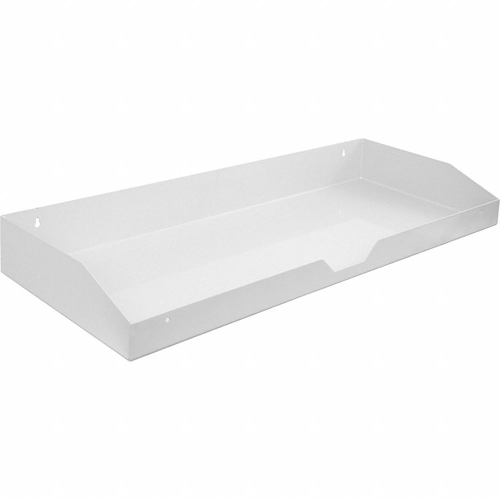 Toolbox Tray, 35 Inch Length, 4 Inch Overall Ht, Steel, White