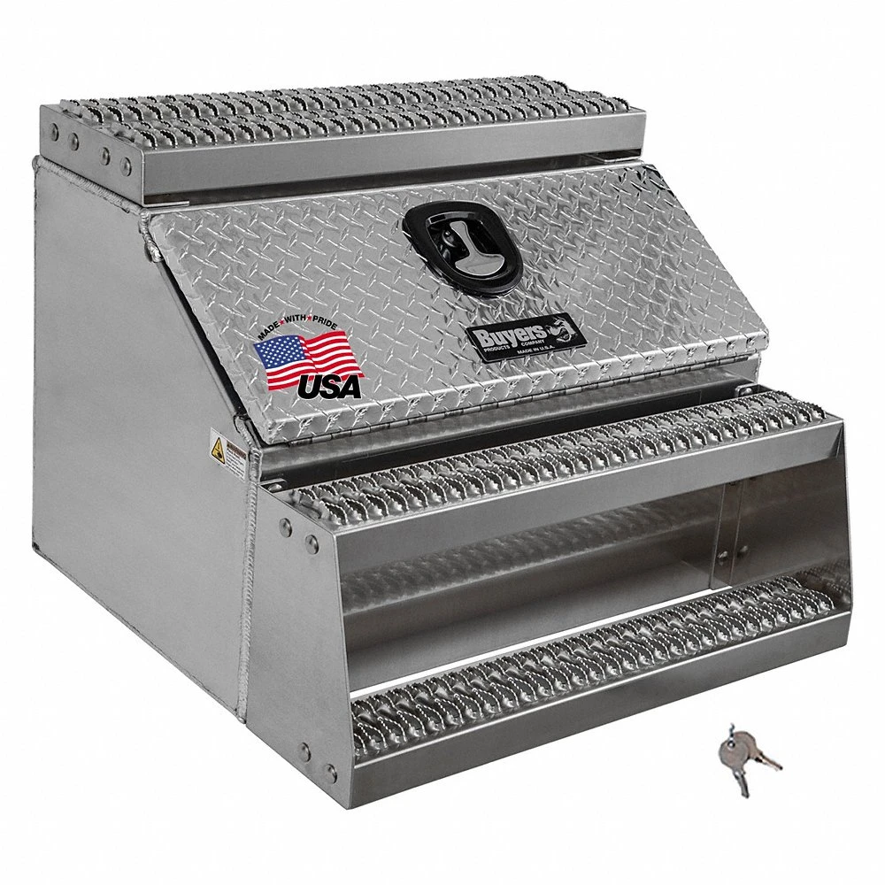 Step Boxes, Aluminium, Silver, 28 Inch Overall Dp, 24 Inch Overall Ht, 30 Inch Overall Wd