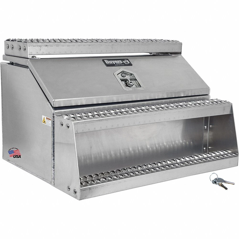 Step Boxes, Aluminium, Silver, 28 Inch Overall Dp, 24 Inch Overall Ht, 36 Inch Overall Wd