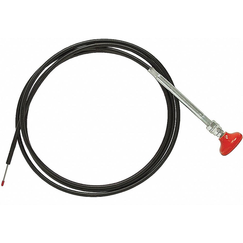 Valve Control Cable, 120 Inch L, Stainless Steel, Black