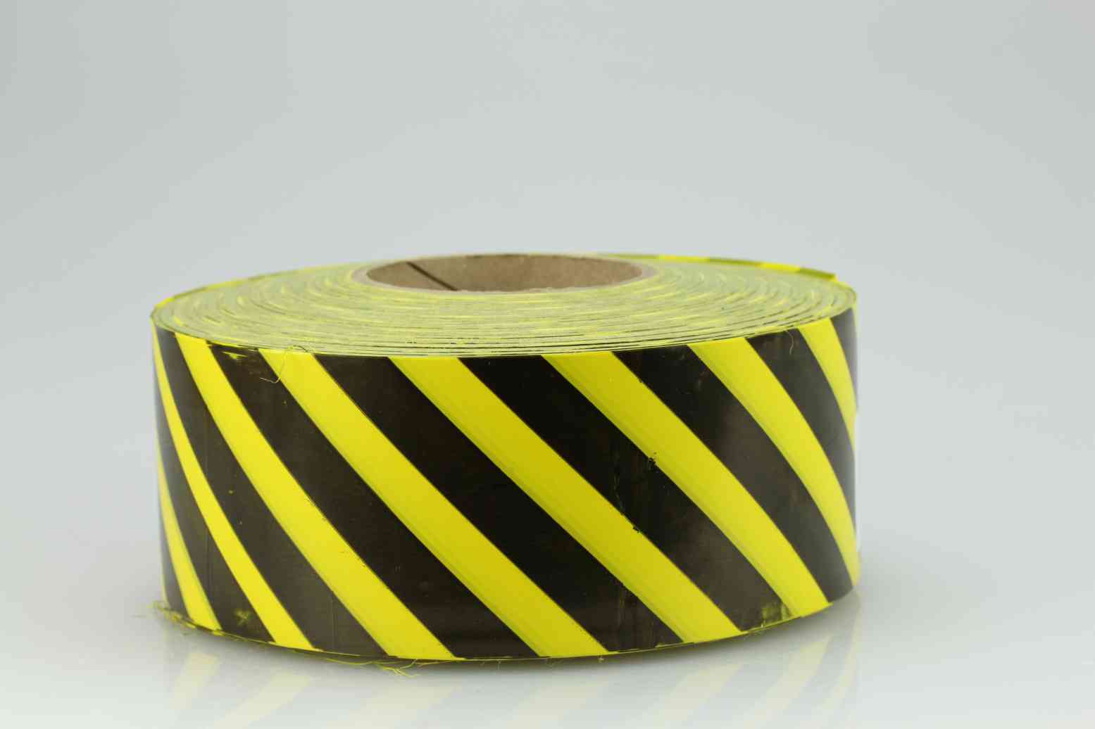 CH HANSON 17060 Standard Flagging Tape, Yellow, Black Stripes, 1-3/16 Inch x 300 Feet | CD6LGC