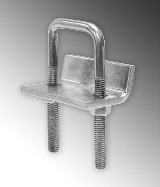 Right Angle Beam Clamp, 3.8 Inch Height, 3 Inch Overall Width, 1.625 U Bolt Thread Length