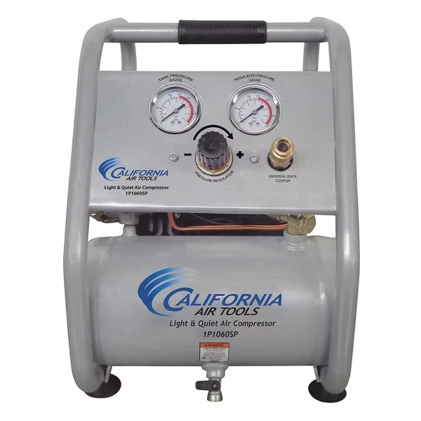 Ultra Quiet Oil-Free Air Compressor 1 gal .6-HP Only 56 dB, Weight 34