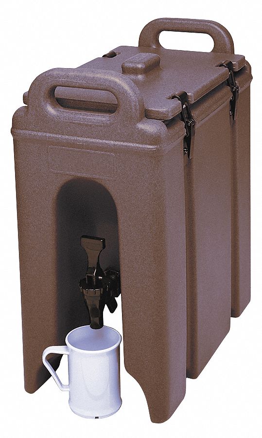 Beverage Dispenser, 2.5 Gal, Dark Brown