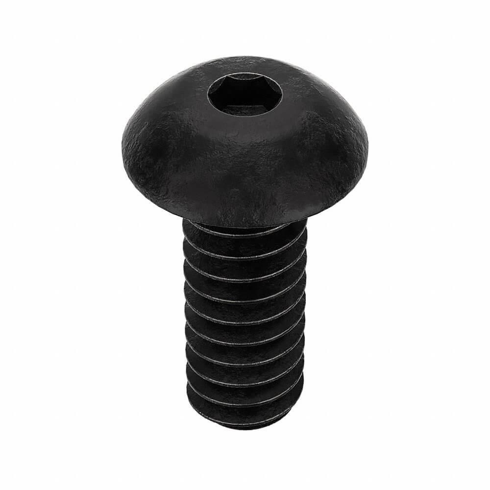 CAMCAR BHSD0060038CP-PK100 Socket Cap Screw Button, 6-32 X 3/8 Size, 100Pk | AE7KAG 5YPP1