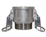 CAMLOCK FITTINGS B150-SS-SL Coupler, 1-1/2 Inch Male NPT, Stainless Steel 304 | CL6WPK
