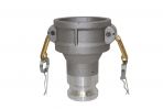 CAMLOCK FITTINGS DA6040-AL Camlock Coupler, 6 Inch Female Coupler x 4 Inch Male Adapter, Aluminum | CL6WKW