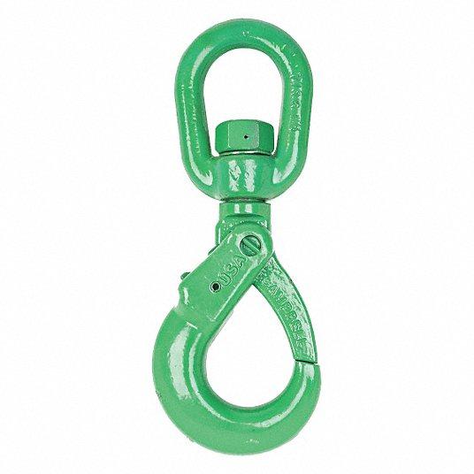 CAMPBELL 5799095 Self Locking Hook, Swivel, 5/8 Inch Trade Size | CM7WDK