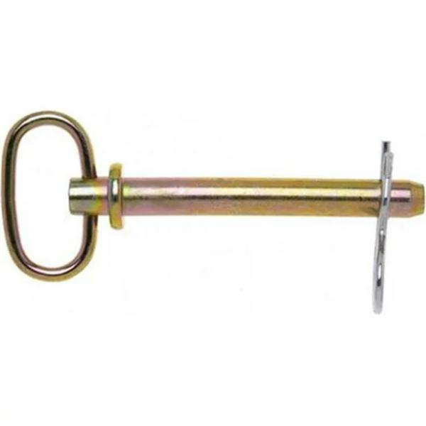 Hitch Pin Clip, Yellow Zinc Plated, 1/4 Inch Trade Size, 2/Bag