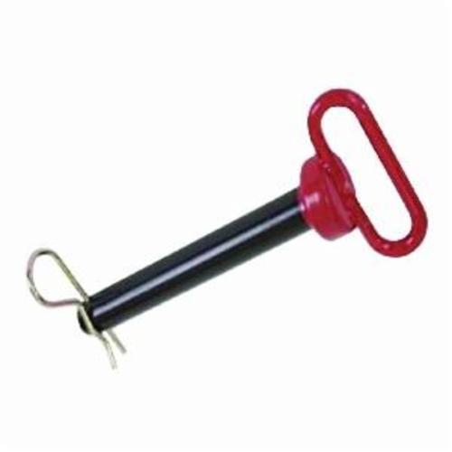 Hitch Pin, 1 Inch Pin Dia., 7-1/2 Inch Usable Length, Red Handle