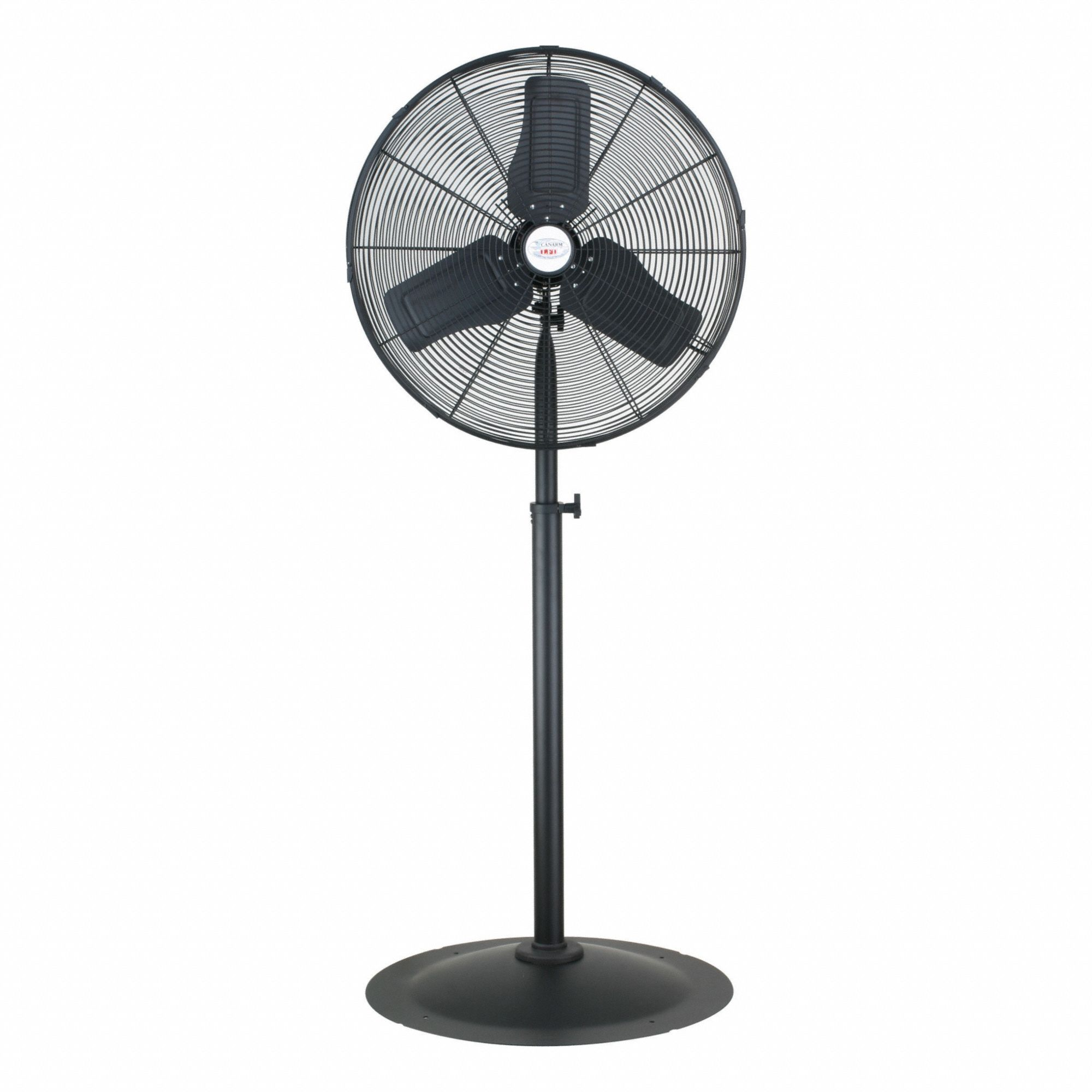 Standard-Duty Industrial Fan, 24 Inch Blade Dia, 3 Speeds, 7,805/7,403/6,774 cfm, 120V AC