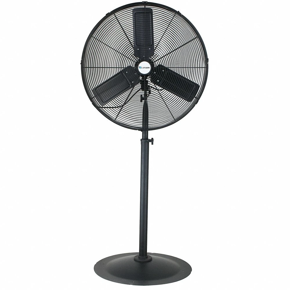 Standard-Duty Industrial Fan, 30 Inch Blade Dia, 3 Speeds, 10,205/9,855/9,447 cfm, 120V AC