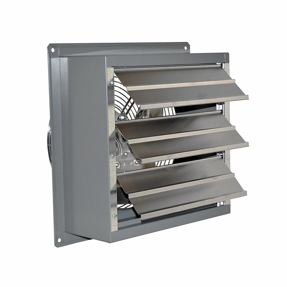 Exhaust Fan, 12 Inch Blade, 2 Speed, 1/4 HP, 1,650 cfm, 115V AC, 1 ph