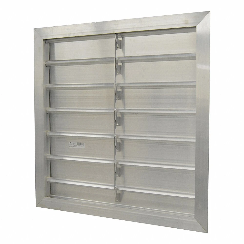 Manual Damper, For 30 Inch Fan, For 30 Inch Dia, 6, 30 x 30 x 2 1/4 Inch, Aluminium
