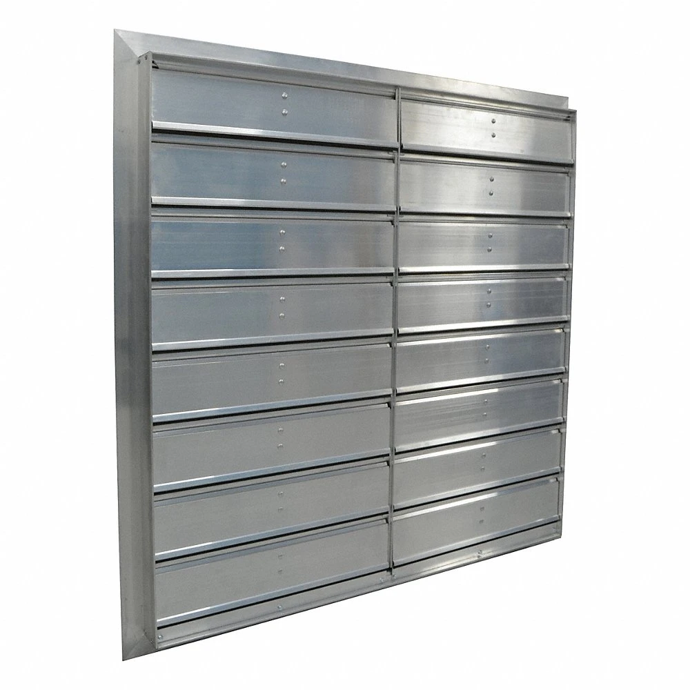 Motorized Damper, For 36 In Dia, Double Panel, 36 In H, 36 In W, Single Flange, Rubber