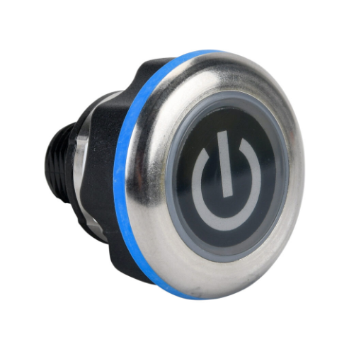 CAPTRON CS10HMSDT-B14-0477 Pushbutton Sensor Switch, IP69K, 22mm, Static, Stainless Steel Bezel | CV8AZE