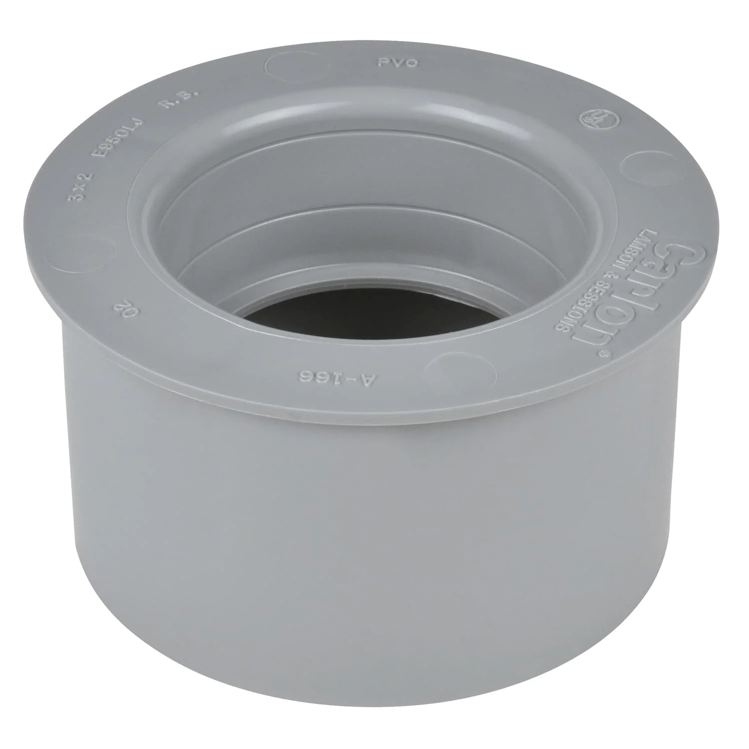 Reducer Bushing, Non-Metallic Type, Gray, Pvc