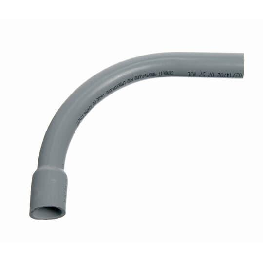 Conduit Sweep, Db-60 Type, Gray, PVC, 90 Deg, 6, 6 Inch Dia