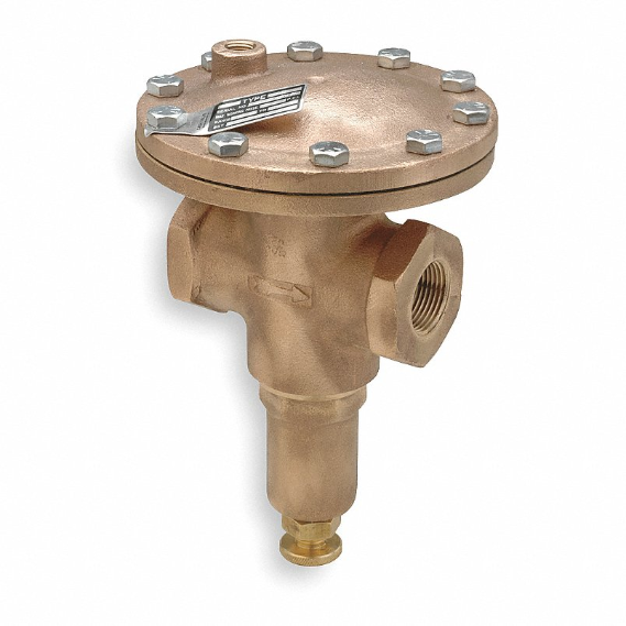 CASH VALVE D52CASBSB01-E1 Pressure Regulator, 1/2 Inch Size, Bronze, 2-30 PSI, Stainless Steel | CN3JPB