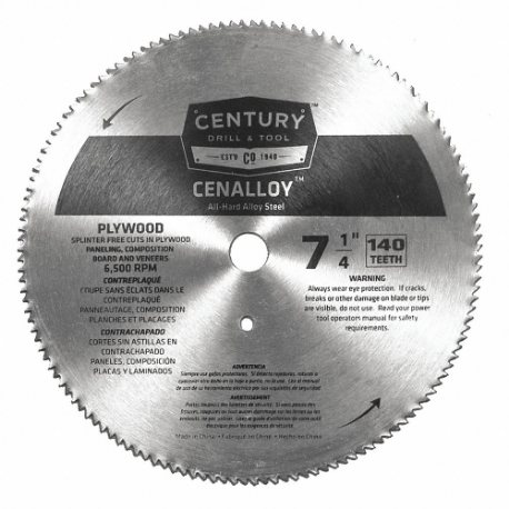 CENTURY DRILL AND TOOL Circular Saw Blades
