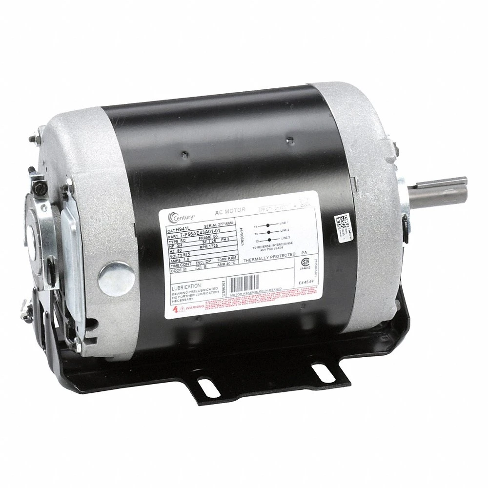 General Purpose Motor, Open Drip Proof, Rigid Base Mount, 3/4 HP, 1725 Nameplate RPM, 575V