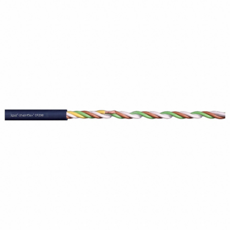 CHAINFLEX CF298-05-04 Data Cable, Cf298, Tpe Jacket, Steel Blue, 4 Conductors, 20 Awg, Unshielded, 3 X Od | CQ8MJZ 801LX6