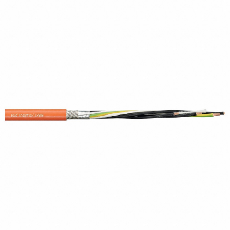 CHAINFLEX CF886-700-01 VFD Motor Cable, CF886, PVC Jacket, 1 Conductors, 8 AWG, 1000 V, 8 x OD | CQ8NQW 801M59