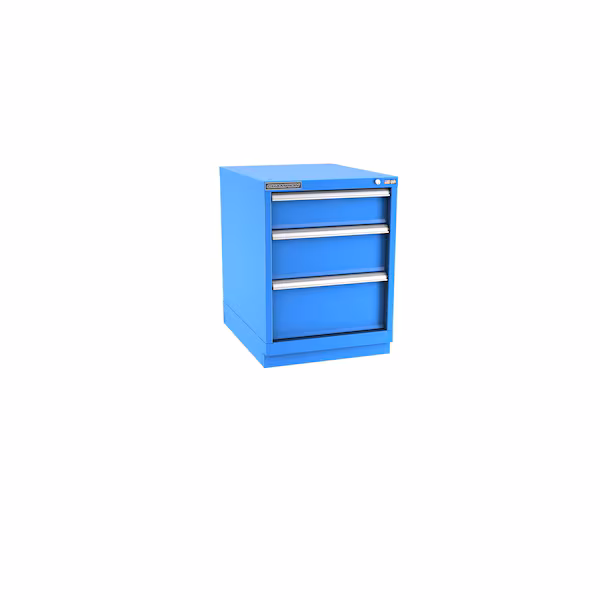 Champion Tool Storage N12000301ILCFTB-BB Cabinet, 22-3/16 x 29-7/8 x 28-1/2 Inch Size, 3 Drawers, 17 Compartment, Bright Blue | CJ6BHN