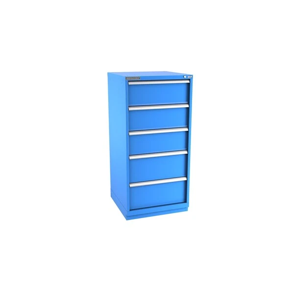 Champion Tool Storage S27000501ILCFTB-BB Cabinet, 28-1/4 x 59-1/2 x 28-1/2 Inch Size, 5 Drawers, 20 Compartment, Bright Blue | CJ6BKD
