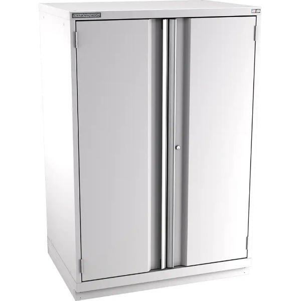 Champion Tool Storage SP27002FDIL-LG Cabinet, 40-1/4 x 59-1/2 x 28-1/2 Inch Size, 2 Doors, 3 Shelves, Light Gray | CJ6CAU