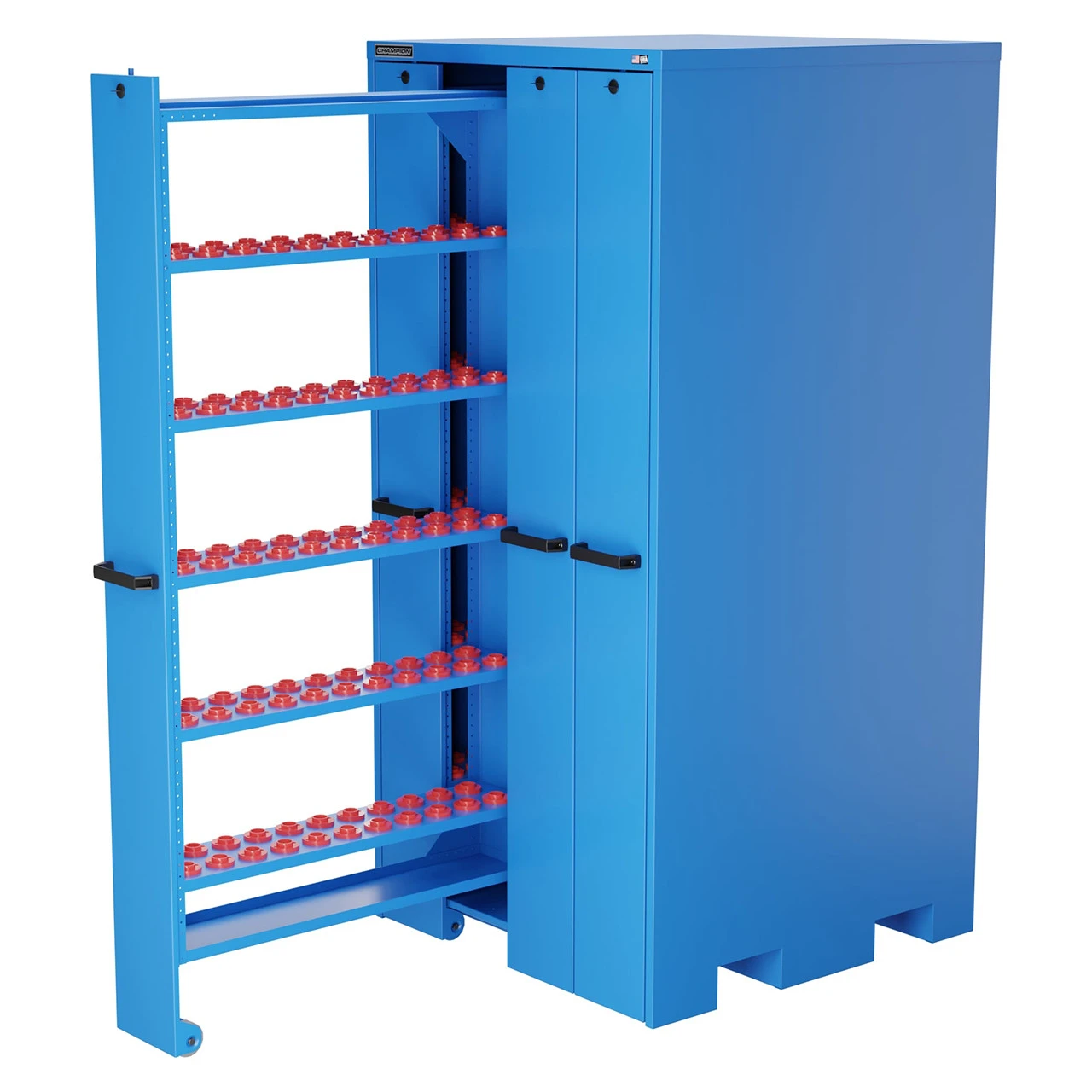 Champion Tool Storage VSC30-BB Vertical Storage Cabinet, 40 x 84 x 41 Inch Size, 440 Tool Capacity, 30 Taper Size, Bright Blue | CJ6BWV