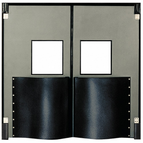 CHASE DOORS 6096XDCGR Swinging Door, 2 Doors, 5 Ft Door Width, 8 Ft Door Height, Cloud Gray | CQ8QFR 12A637