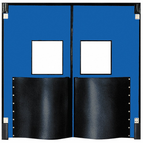 CHASE DOORS 6084XDRBL Swinging Door, 2 Doors, 5 Ft Door Width, 7 Ft Door Height, Royal Blue | CQ8QFL 12A699