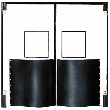 CHASE DOORS 6084XDWHI Swinging Door, 2 Doors, 5 Ft Door Width, 7 Ft Door Height, White | CQ8QFM 12A664