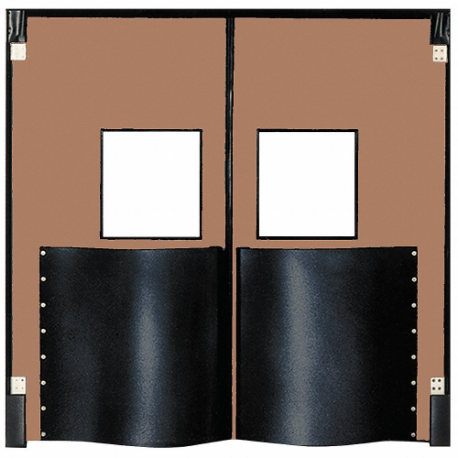 CHASE DOORS 6096XDMBR Swinging Door, 2 Doors, 5 Ft Door Width, 8 Ft Door Height, Medium Brown | CQ8QFU 12A693