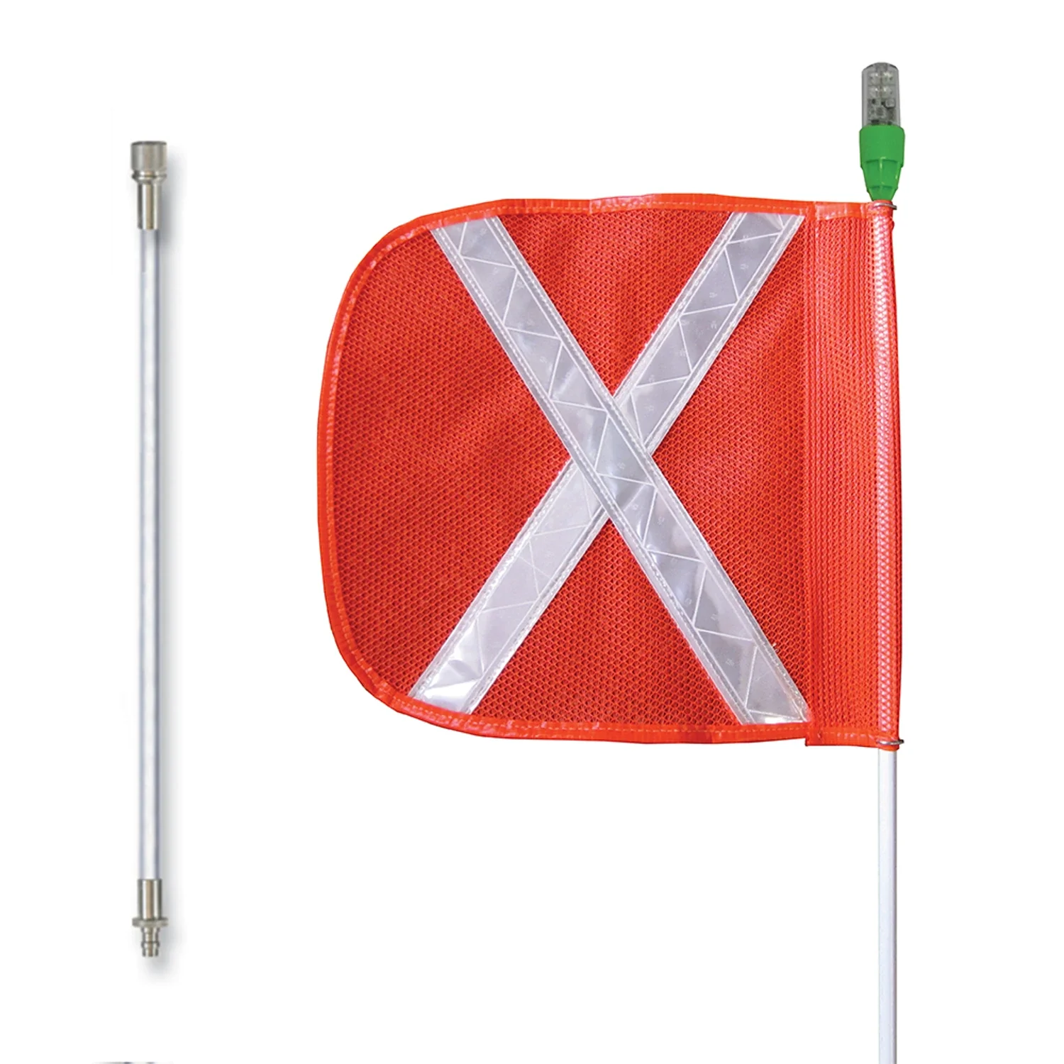 CHECKERS FS8XL-SPQD-O Warning Whip 8 Feet Includes Flag | AA7MWK 16D807