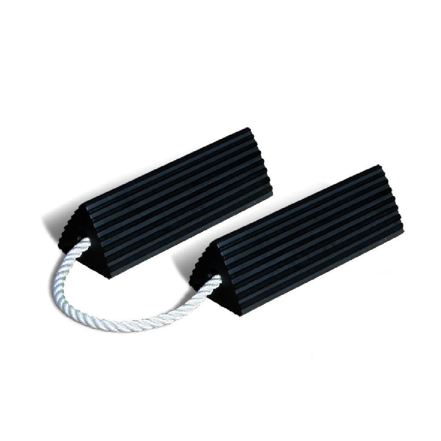 CHECKERS RC5518-P Wheel Chock, 18 Inch Width, 6 Inch Heightt, 12 Inch Size Dp, Rubber, Grooved, 1 PR | CQ8QJT 437T61