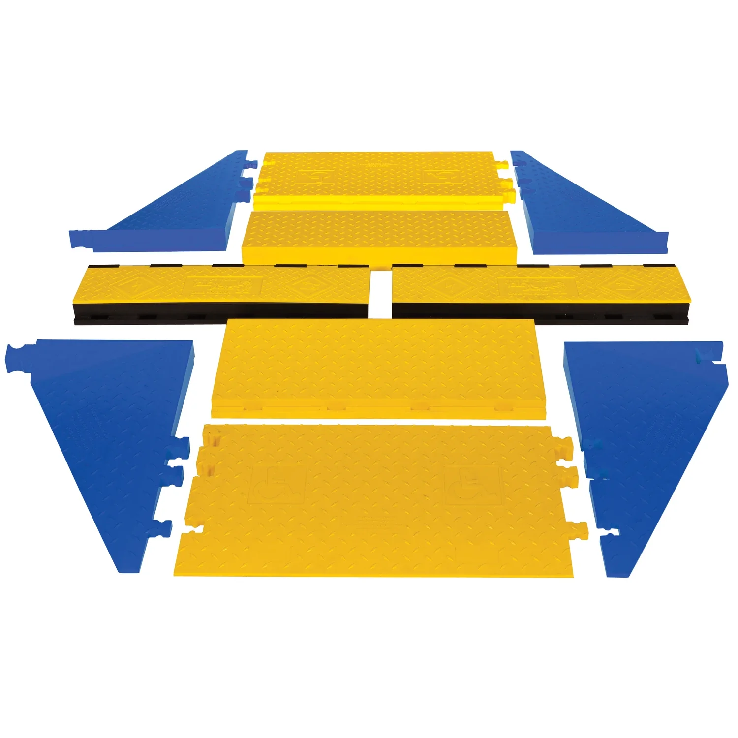 CHECKERS PYJS0003YB Cable Protector AMS Kit, Yellow/Black, 198cm x 181cm x 8cm Size | CF4RLM WSA-225-KIT1-HS