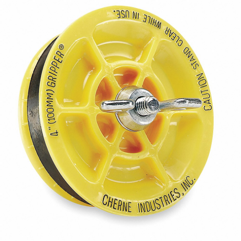 Pipe Plug, 4 Inch Size, 2.5 Inch Length, 17 psi/ 40 ft.