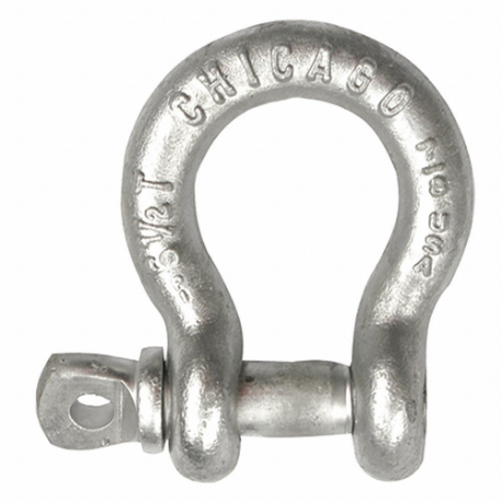 CHICAGO HARDWARE 20010 3 Anchor Shackle, Screw Pin, 1000 lb Working Load Limit, 15/32 Inch Wd Between Eyes | CQ8TRG 36UU83