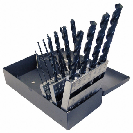 Taper Shank Drill Bit Set, 118 Deg Drill Bit Point Angle, Conventional Point
