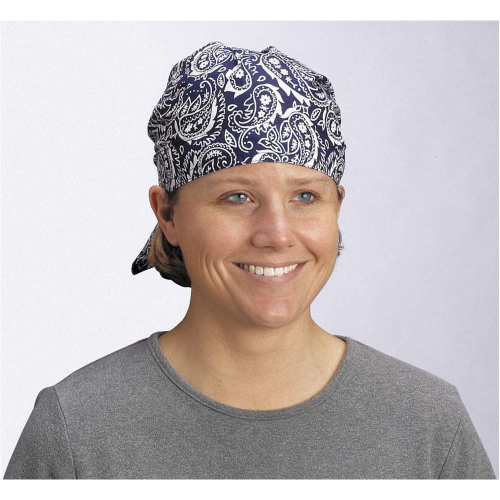 Evaporative Cooling Triangle Hat, Blue, Cotton And Acrylic Polymer