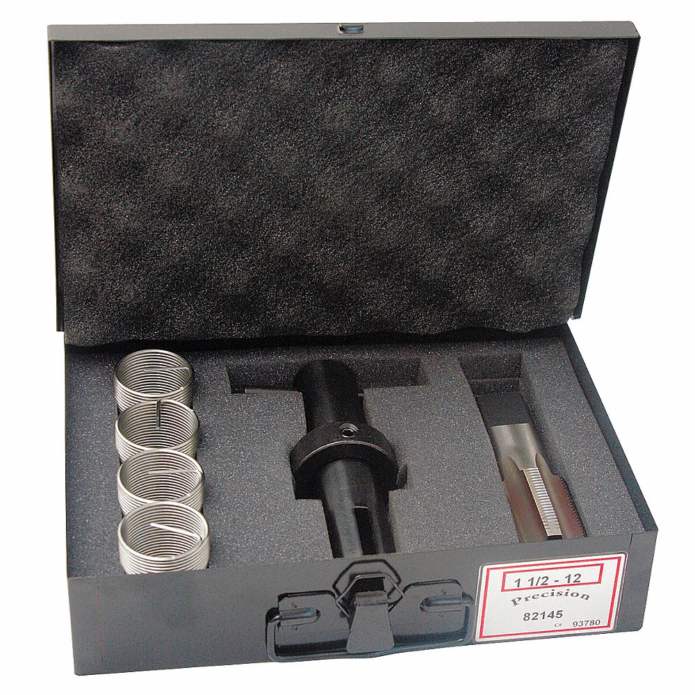 Metric Thread Insert Kit, M33x2 Thread Size, 1 21/64 In Drill Size, 49.5 mm Insert Lg.