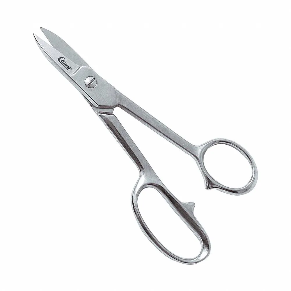 Shears, Right-Hand, 7 Inch Overall Length, Straight, Steel, Pointed, Silver