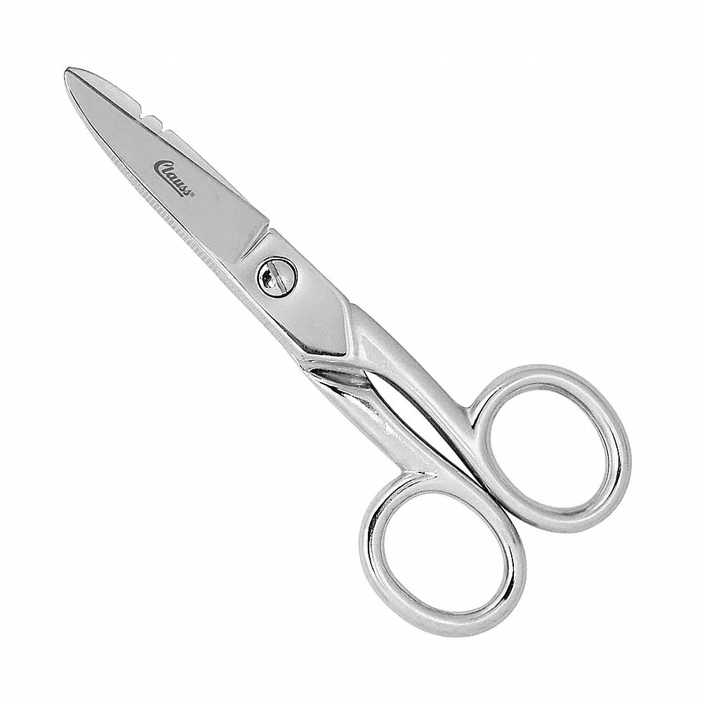 Straight Scissor, 5 inch Size, Wire Cutting Notch