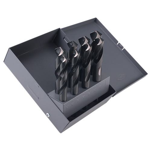 CLE-FORCE C69040 Silver & Deming Drill Set, Round Shank With Flats, ‎9/16-1 Inch Size, HSS, 8Pcs/Set | CL2JNK