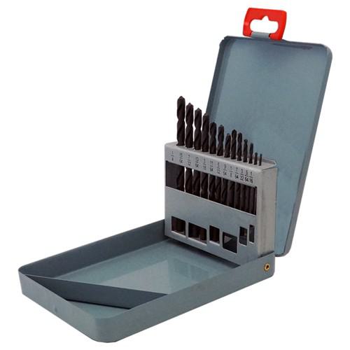 CLE-FORCE C69381 Jobber Length Drill Set, 135 Deg. Split Point, ‎1/16-1/4 Inch Size, HSS, 13Pcs/Set | CL2KBP