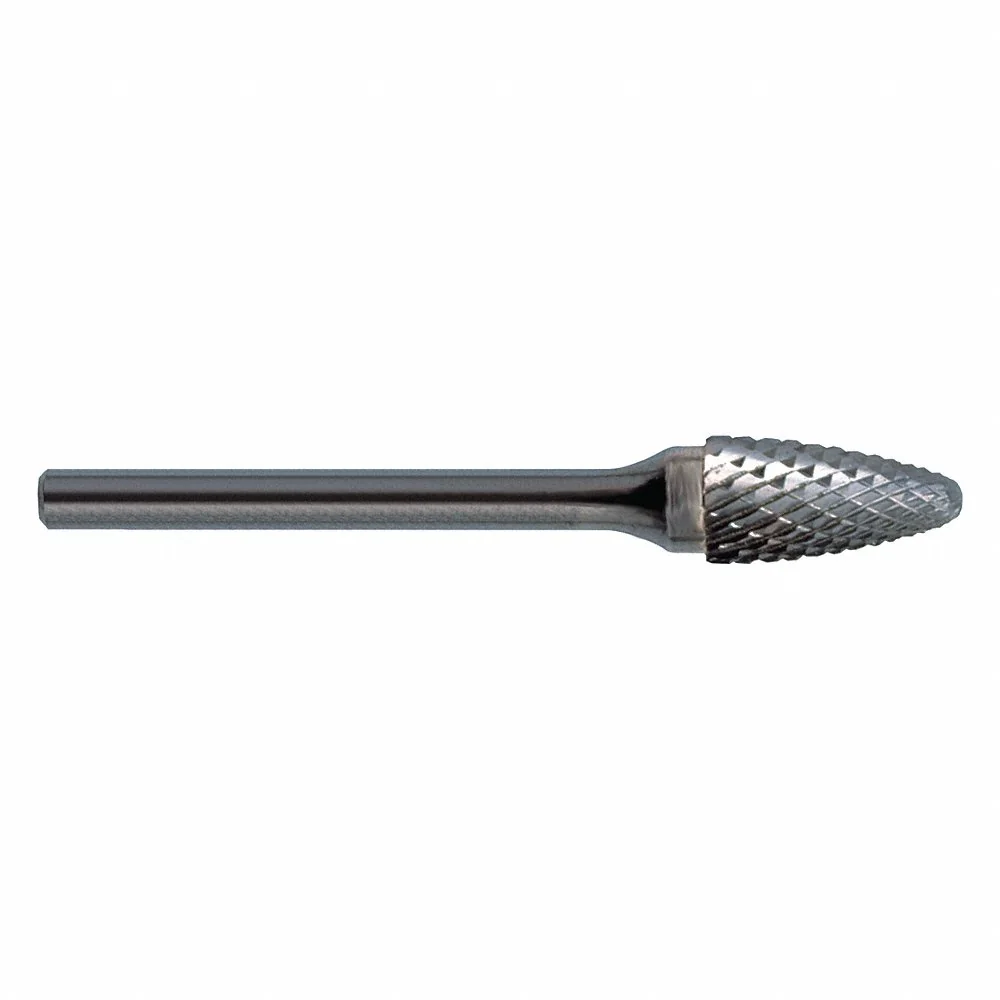 CLE-LINE C17580 Tree Bur SF, Double Cut, 1/4 Inch Shank Dia, 1/4 Inch Heightead Dia | CQ9CJG 50AV93