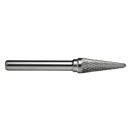 CLE-LINE C17566 Cone Bur, Double Cut, 1/4 Inch Shank, 3/8 Inch Head, Lg Of Cut 1-1/16 Inch, Sl-3 | CQ8YJE 50AW89
