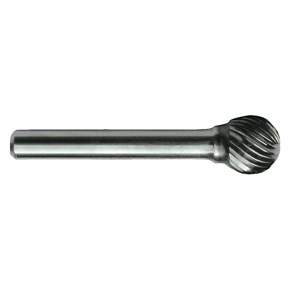 CLE-LINE C17741 Ball Bur SD, Single Cut, 3.00 mm Shank Dia, 4.76 mm Head Dia | CQ8YEV 50AX36